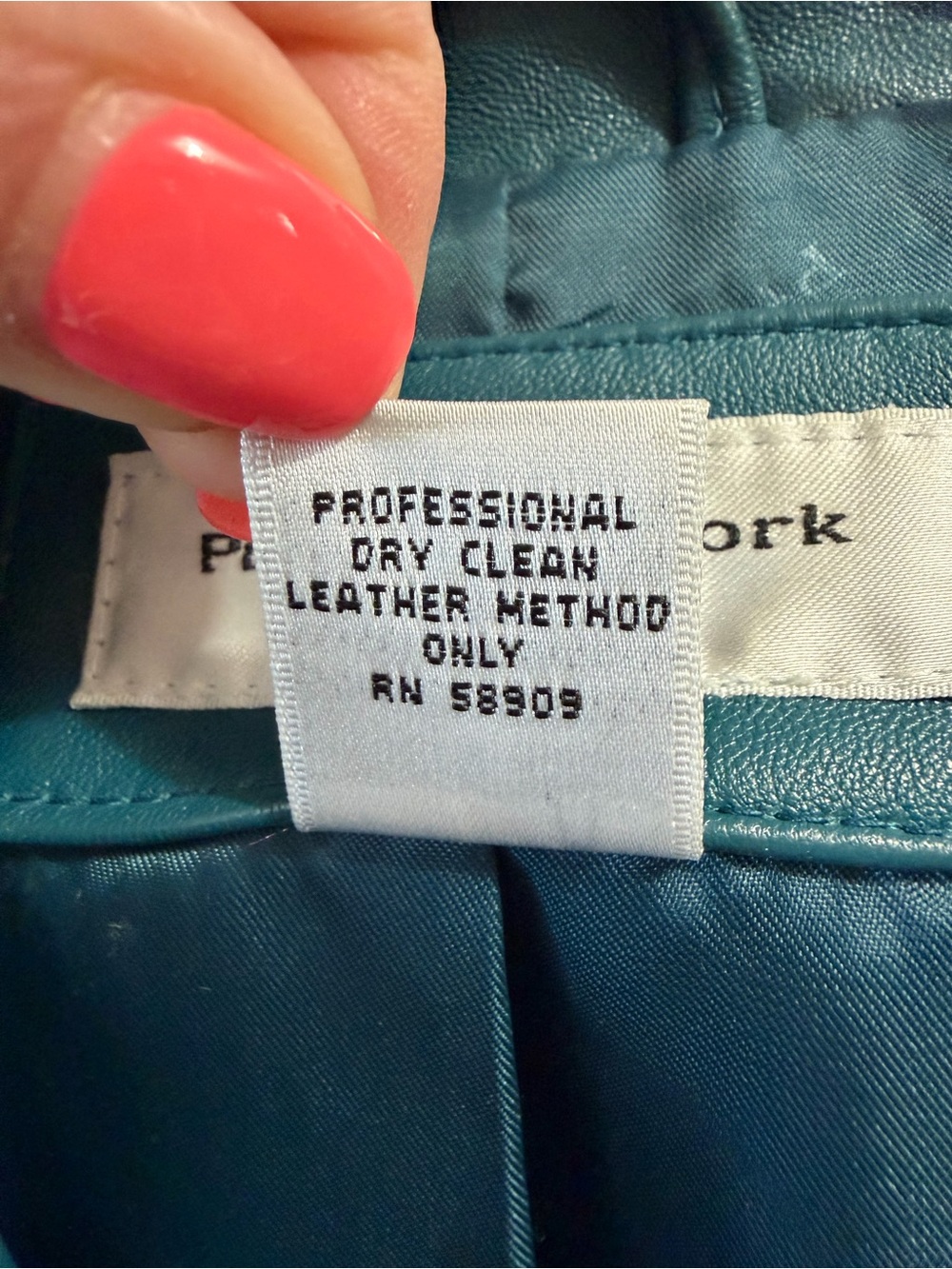 Preston & York Teal Leather jacket size 2X - Picture 4 of 12